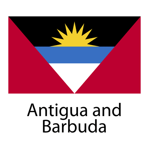 Antigua and barbuda national flag PNG Design