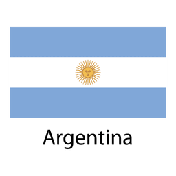 Argentina national flag PNG Design