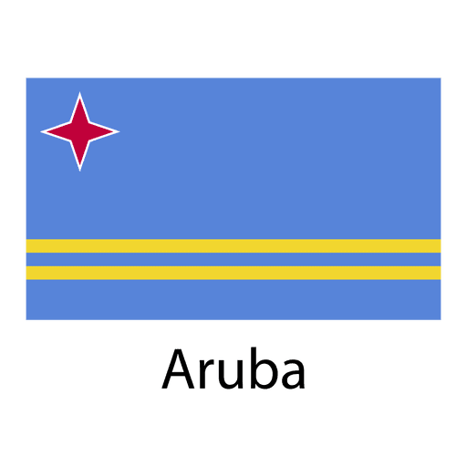 Aruba-Nationalflagge PNG-Design