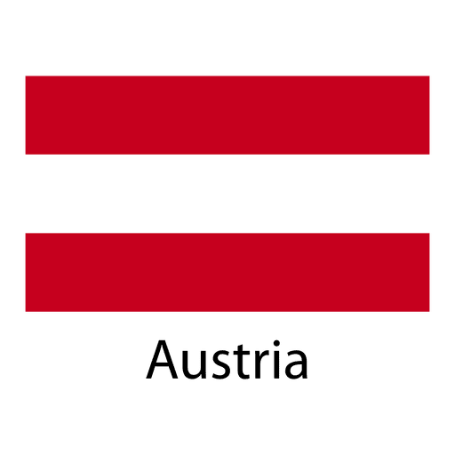 Österreich Nationalflagge PNG-Design