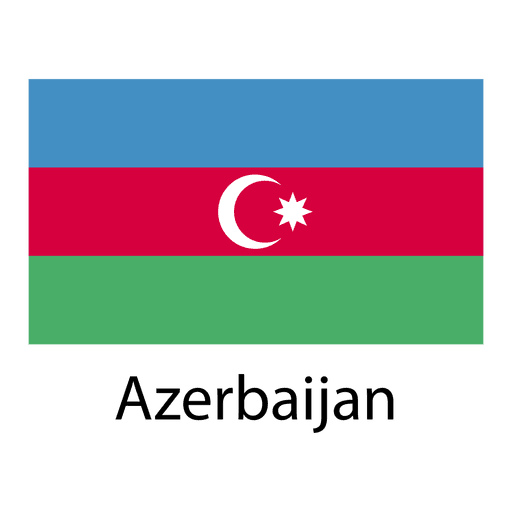 Aserbaidschanische Nationalflagge PNG-Design