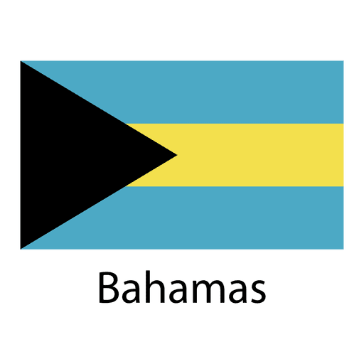 Bahamas national flag PNG Design