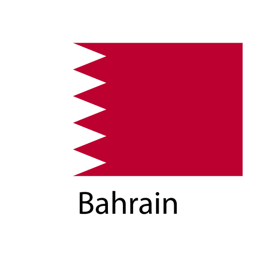 Bahrain national flag PNG Design
