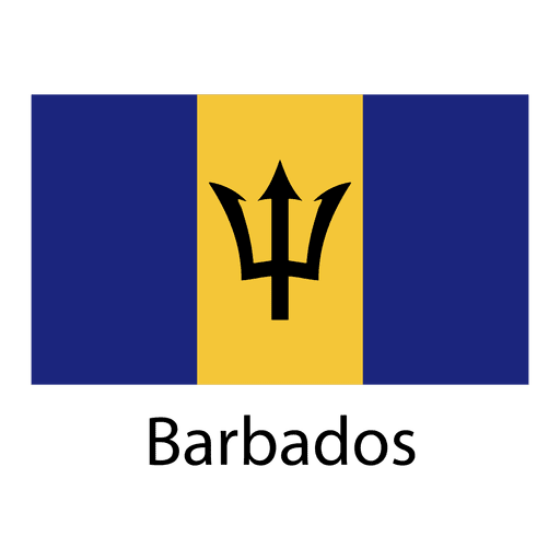 Barbados Nationalflagge PNG-Design