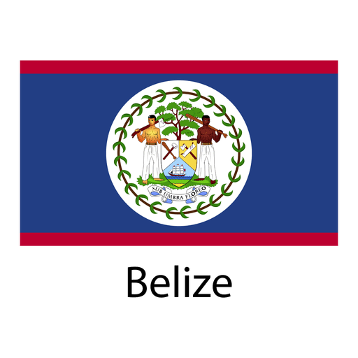 Belize national flag PNG Design