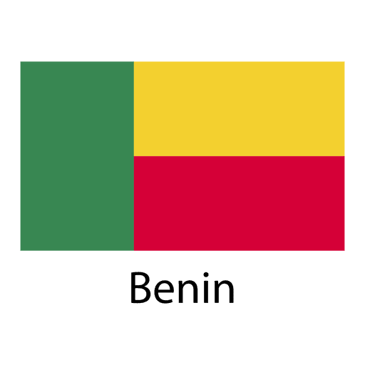 Bandera nacional de benin Diseño PNG