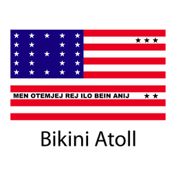 Bandera nacional del atolón de bikini Diseño PNG