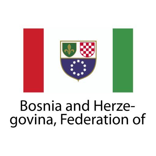 Bandera nacional de la federación de bosnia y herzegovina Diseño PNG