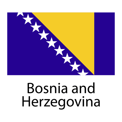 Nationalflagge von Bosnien und Herzegowina PNG-Design