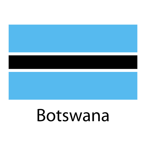 Botswana national flag PNG Design