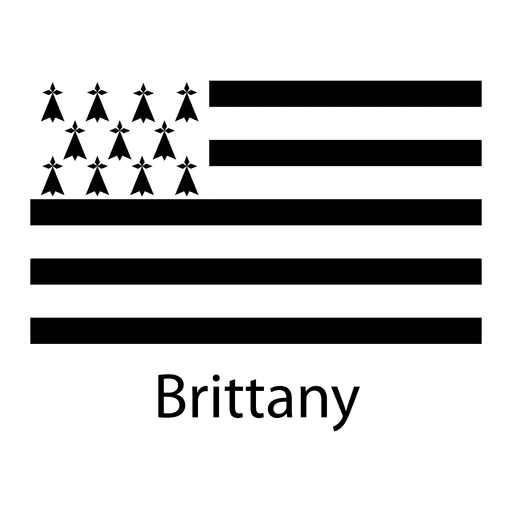 Brittany national flag PNG Design