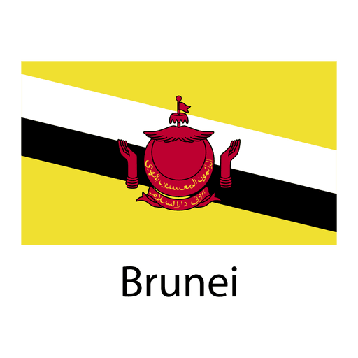 Bandera nacional de brunei Diseño PNG