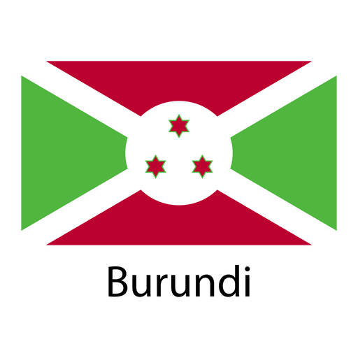 Burundi Nationalflagge PNG-Design