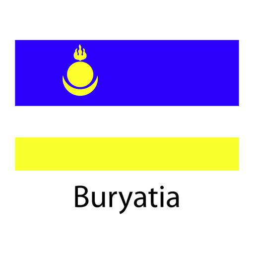 Bandera nacional de Buriatia Diseño PNG