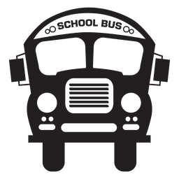 Silhueta de ônibus escolar Transparent PNG