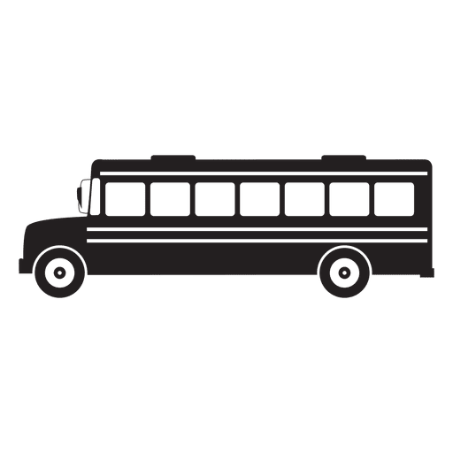 Silueta de autobús escolar vintage Diseño PNG