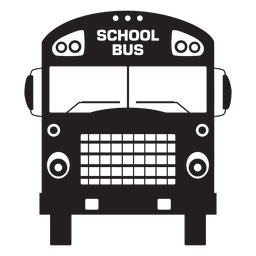 Silhueta dianteira do ônibus escolar Desenho PNG