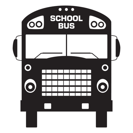 Silhueta dianteira do ônibus escolar Desenho PNG