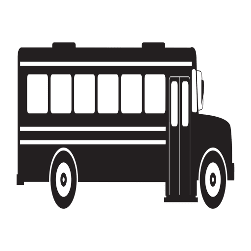 Seitenansicht der Schulbusschattenbild PNG-Design