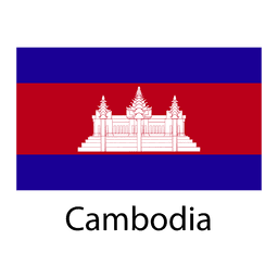 Bandera nacional de camboya Diseño PNG