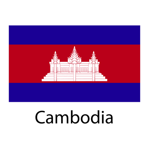 Bandera nacional de camboya Diseño PNG