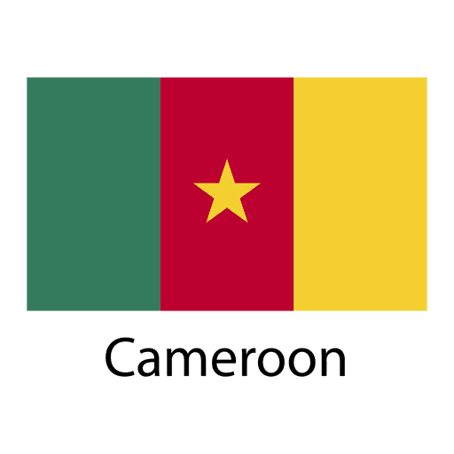 Bandera nacional de camerún Diseño PNG