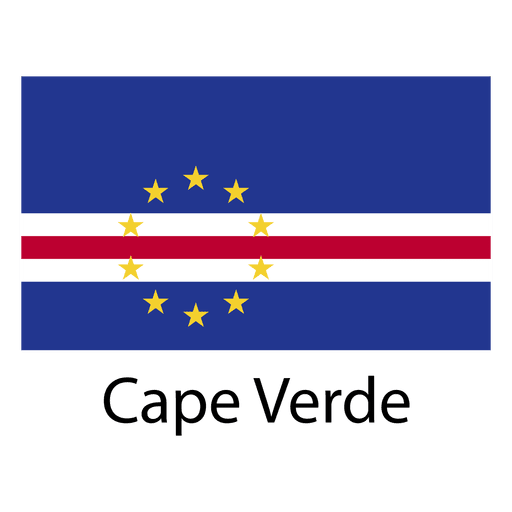 Kap Verde Nationalflagge PNG-Design