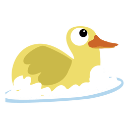 Cartoon bath duck PNG Design