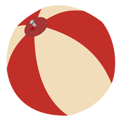 Pelota de playa plana de dibujos animados Diseño PNG