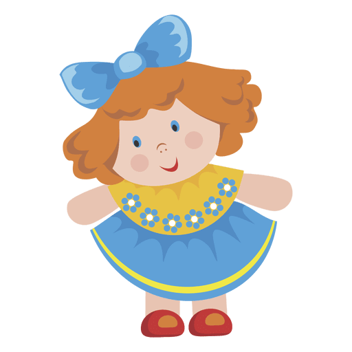 Niña de dibujos animados muñeca - Descargar PNG/SVG transparente