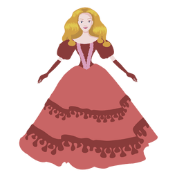 Muñeca de dama de dibujos animados Diseño PNG