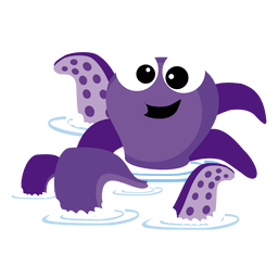 Cartoon octopus PNG Design