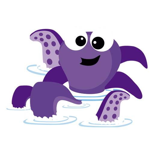 Cartoon octopus - Transparent PNG & SVG vector file