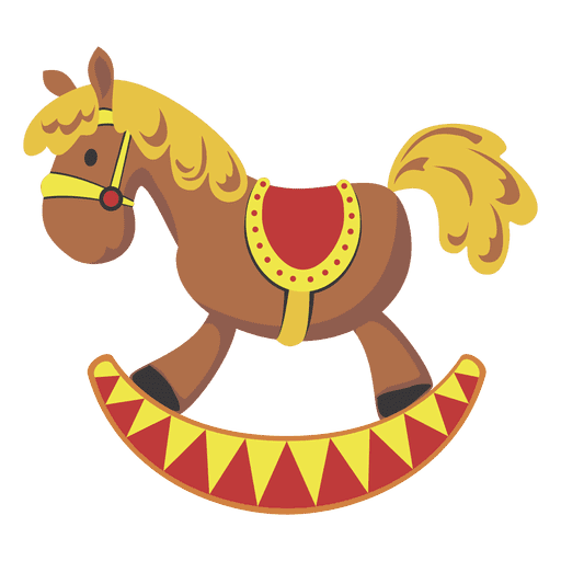 Cartoon rocking horse PNG Design