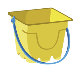 Cubo de arena de dibujos animados Diseño PNG
