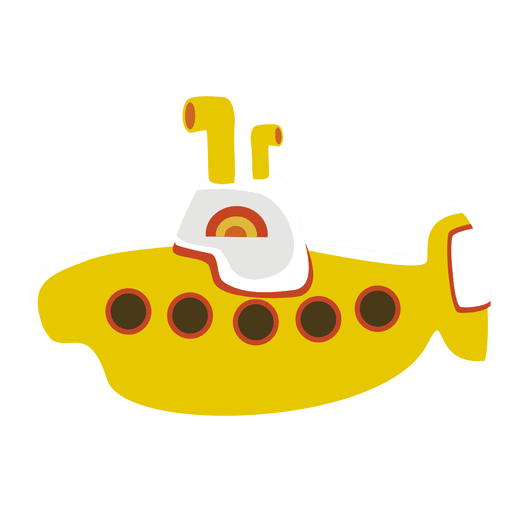 Submarino de dibujos animados Diseño PNG