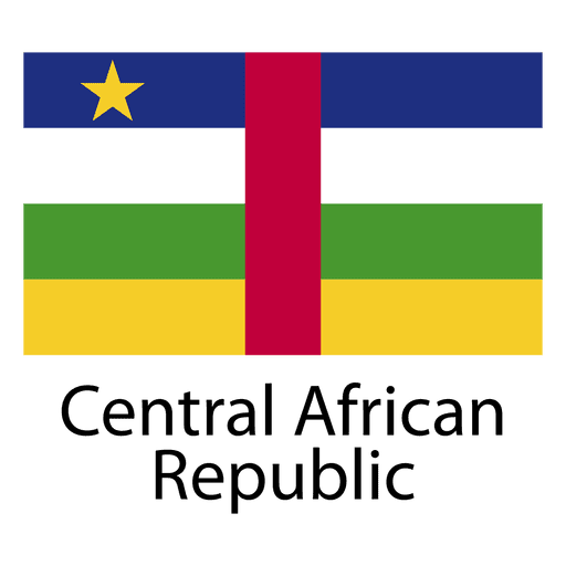 Nationalflagge der Zentralafrikanischen Republik PNG-Design