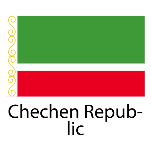 Nationalflagge der Tschetschenischen Republik PNG-Design