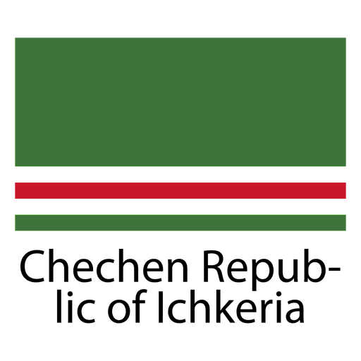 Chechen republic of ichkeria national flag PNG Design