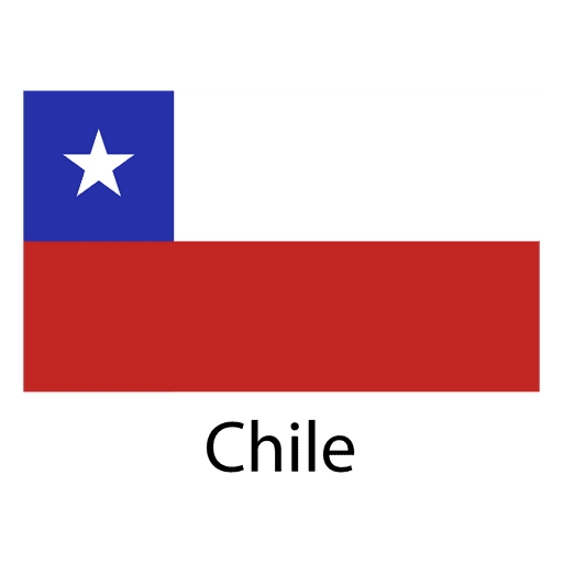 Chile Nationalflagge PNG-Design