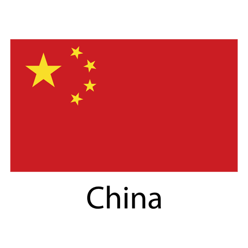 Bandera nacional de china Diseño PNG