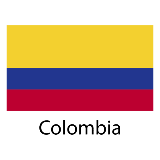 Kolumbien Nationalflagge PNG-Design
