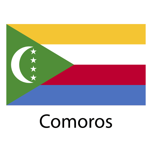 Comoros national flag PNG Design