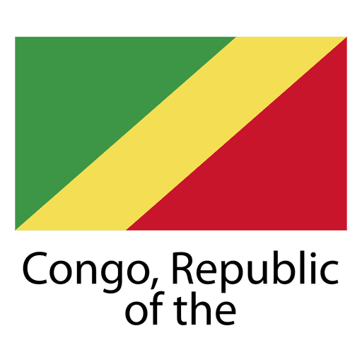 Bandera nacional de la república del congo Diseño PNG