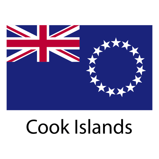 Bandera nacional islas de cocinero Diseño PNG