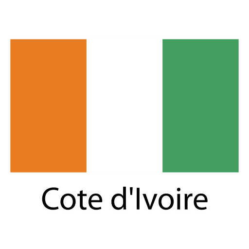 Cote d&#39;ivoire Nationalflagge PNG-Design