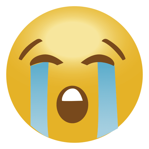 Cry emoji emoticon PNG Design