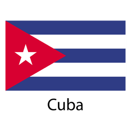 Kuba-Nationalflagge PNG-Design Transparent PNG