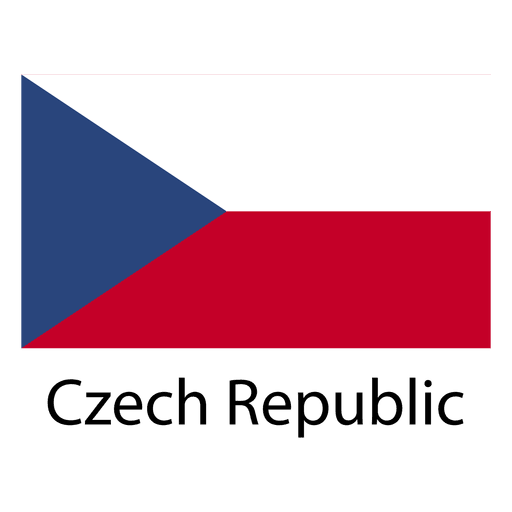 Bandera nacional de la rep?blica checa Diseño PNG
