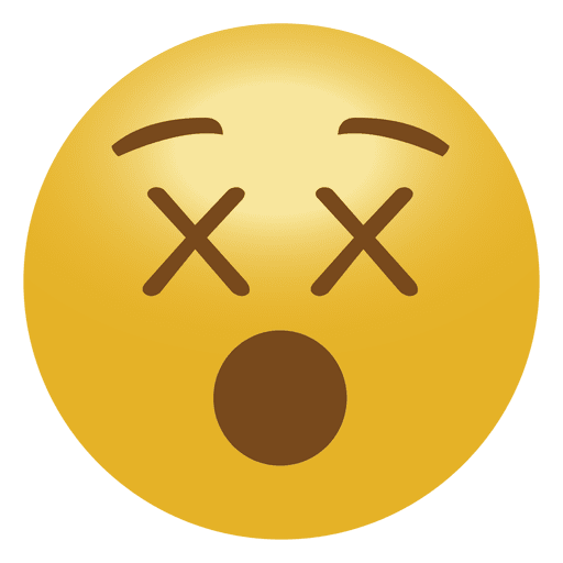 Dead emoji emoticon PNG Design